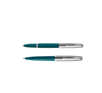 Parker 51 Teal Blue CT Medium Ballpoint Pen