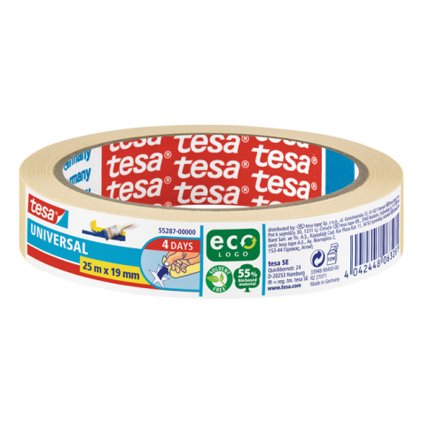 Afplaktape tesa®  Economy 25mx19mm geel