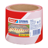 tesa® Signalband 100m x 80mm rot/weiß