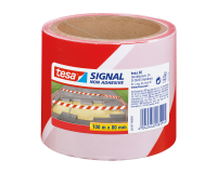 Waarschuwings- en markeerlint tesa® Signal 100mx80mm rood-wit
