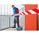 Ruban de signalisation tesa® Signal 100mx80mm rouge/blanc