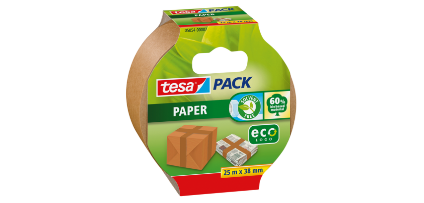 tesapack® Papierverpackungsband ecoLogo® 25mx38mm braun