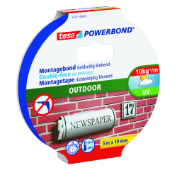 De_adhésif de montage powerbond outdoor, 19 mm x 5 m