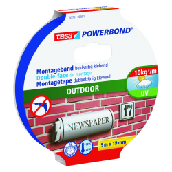 Gb_adhésif de montage powerbond outdoor, 19 mm x 5 m