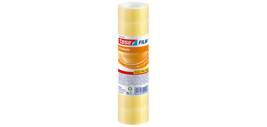 Plakband tesafilm® Standaard 10mx19mm transparant 8 rollen