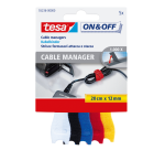 tesa® On & Off cable manager 12mmx20cm assorted 5 pieces