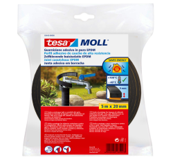 Isolation tuyauterie tesamoll® adhésive 5mx20mm noir