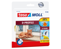 Joint de calfeutrage tesamoll® profil-D caoutchouc 6mx7mm blanc