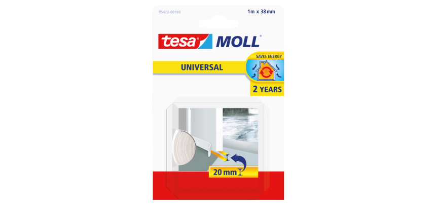 Ruban de calfeutrage  tesamoll® Universal porte 1mx38mm blanc