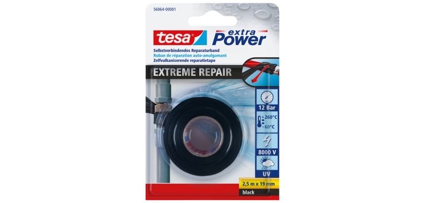 Ruban de réparation tesa® Extreme Repair 2,5mx19mm noir