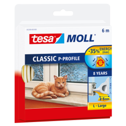 GB_Moll CLASSIC Calfeutrage caoutchouc Profil E, blanc