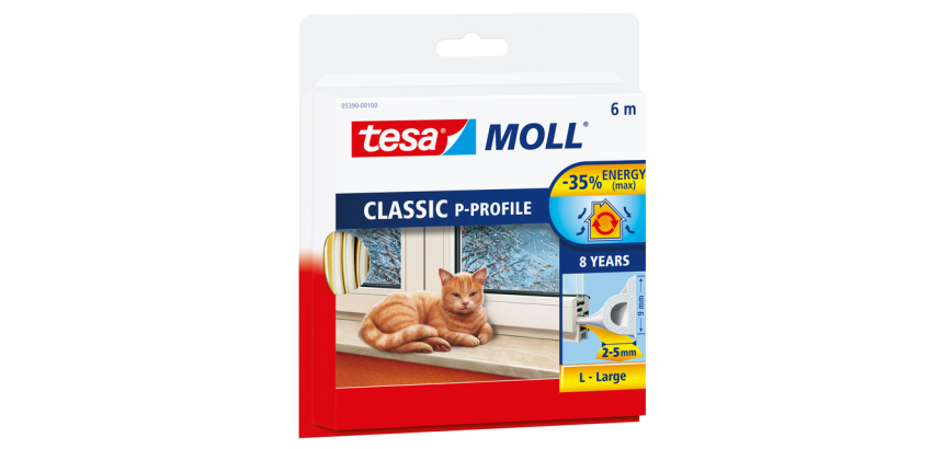Joint de calfeutrage tesamoll® profl-P caoutchouc 6mx9mm blanc
