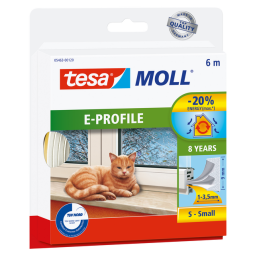 GB_Moll CLASSIC Calfeutrage caoutchouc Profil E, blanc