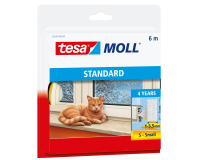 Tochtstrip tesamoll® Standard I-Profiel zelfklevend 6mx9mm wit