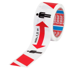 Ruban de marquage sol tesa® 50mx50mm Distanciation sociale rouge-blanc