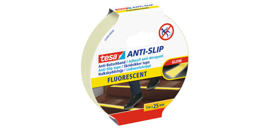 Anti-slip tape tesa® 5mx25mm fluoriserend