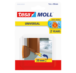 Ruban de calfeutrage tesamoll® Universal bas de porte 1mx38mm brun