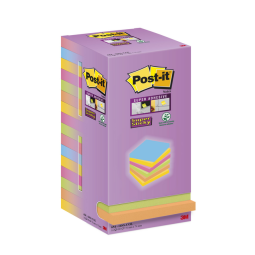 Memoblok Post-it Super Sticky 654 76x76mm color