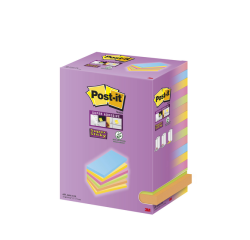Bloc-mémos Post-it 655 127x76mm assorti 16 pièces