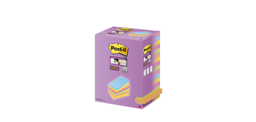 Memoblok Post-it 655 127x76mm assorti 16 stuks