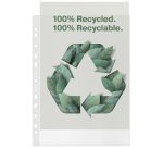 Punched pockets Esselte A4 recycled Polypropylene 7/100th grained - Box of 100
