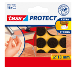 tesa® Protect Anti-Scratch Felt Pads Ø18mm Brown 16 Pieces
