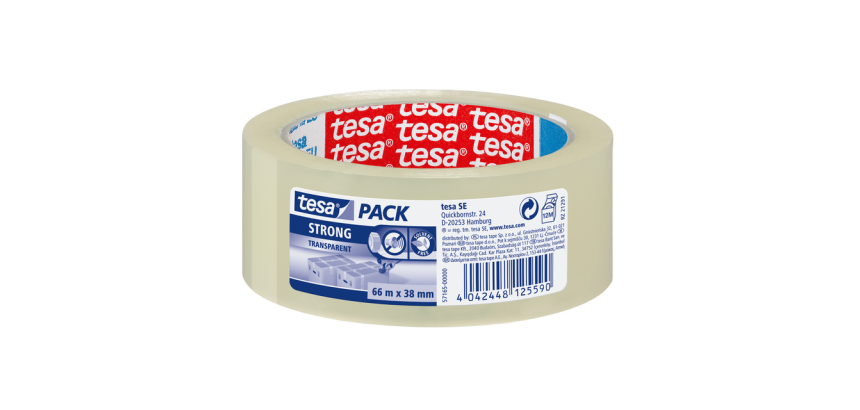 tesapack® Strong Packaging Tape 66mx38mm Transparent