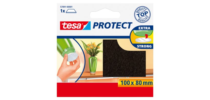 tesa® Protect Anti-Scratch Felt 80x100mm Brown