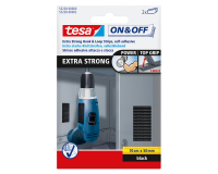 En_bande auto-agrippante tesa extra-forte velcro 50x100mm coloris noir lot 2 unités