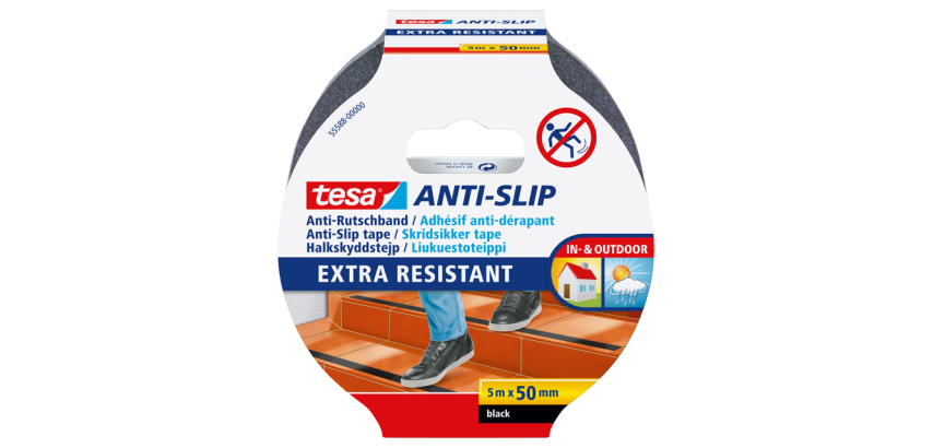 tesa® Anti-Rutschband 5m x 50mm schwarz