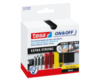 Bandelette auto-agrippante tesa® On & Off 1mx50mm adhésive noir
