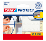 tesa® Protect Noise-Canceling and Non-Slip Pads Ø8mm Transparent 28 Pieces