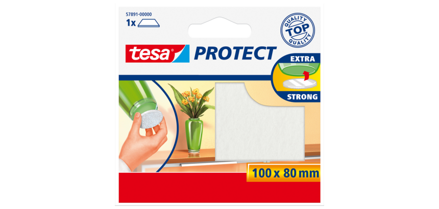 tesa® Protect scratch-resistant felt 80x100mm white