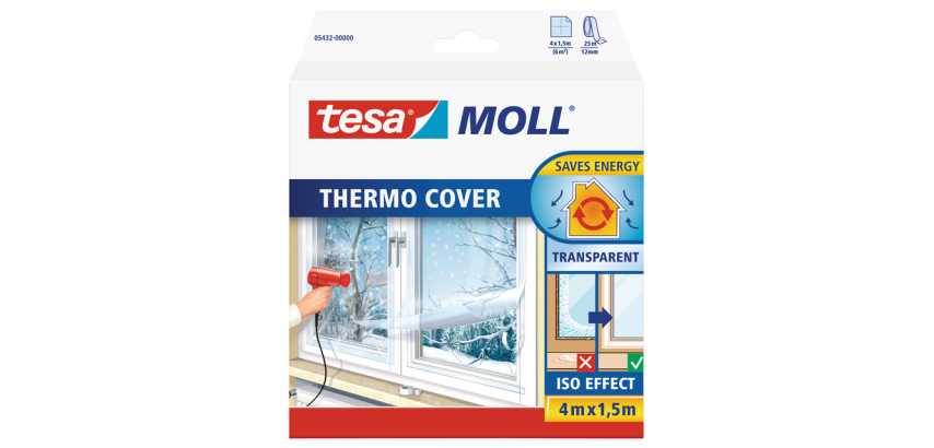 Film survitrage tesa Moll® Thermo Cover pour fenêtres 4x1,5m transparent