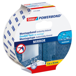 Ruban de montage tesa® Powerbond miroir double face 5mx38mm blanc