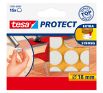 tesa® Protect Anti-Scratch Felt Pads Ø18mm White 16 Pieces