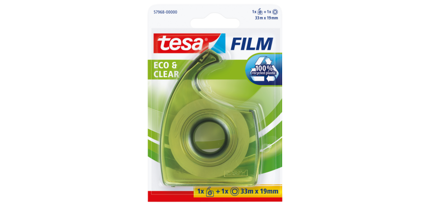 tesa Film® Eco&Clear Tape Dispenser 33mx19mm Transparent Blister