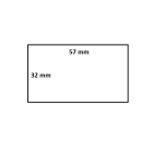 Etiquette Zebra IEZZY 800262-125 57x32mm 25mm blanc permanent 2100 pièces