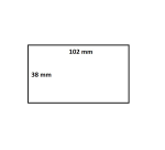 Etiquette Zebra IEZZY 880191-038D 102x38mm 25mm blanc permanent 1790 pièces