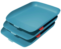 Brievenbak Leitz Cosy set van 3 A4 sereen blauw
