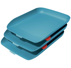 En_bandeja sobremesa plastico leitz cosy set de 3 unidades azul 274x120x456 mm