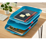 Corbeille à courrier Leitz Cosy 3 pièces bleu