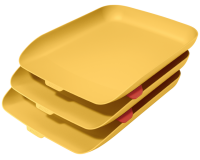 De_bandeja sobremesa plastico leitz cosy set de 3 unidades amarillo 274x120x456 mm