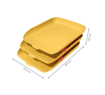 Leitz Cosy 3x A4 Yellow Letter Tray Set