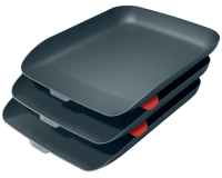 En_bandeja sobremesa plastico leitz cosy set de 3 unidades gris 274x120x456 mm