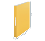 Leitz Cosy A4 Binder 2 Ring Mec-O 25mm PP Yellow