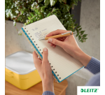 Cahier de notes Leitz Cosy spirale B5 ligné 160 pages 100g bleu