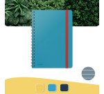 Cahier de notes Leitz Cosy spirale B5 ligné 160 pages 100g bleu