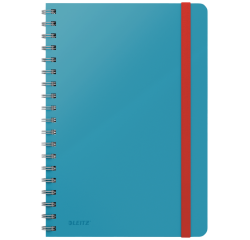 Cahier de notes Leitz Cosy spirale B5 ligné 160 pages 100g bleu