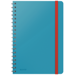 Cahier de notes Leitz Cosy spirale B5 ligné 160 pages 100g bleu